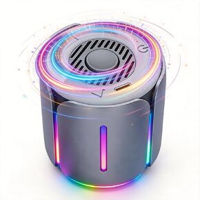 Interactive Spinning Bluetooth Speaker with RGB Light – Metal Fingertip Gyro Desk Gadget, Portable LED Night Light Speaker, USB-C Rechargeable Mini Wireless Speaker for Phone, Gaming Room & Office in Saudi Arabia
