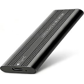 حاوية M.2 NVMe SSD، محول USB 3.2 Gen2 10 جيجابت في الثانية M.2 إلى USB-C، حافظة PCIe خارجية من الألومنيوم، تدعم 2230/2242/2260/2280 M/B&M Key SSD، UASP Trim لنظام التشغيل Mac Windows Linux (SSD غير متضمن) in Kuwait