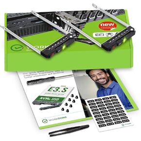 WORKDONE 2-Pack - E3.S Drive Caddy - NV2RX متوافق مع خوادم Dell PowerEdge مع خليج E3.S - الجيل السادس عشر R660، R6615، R6625، R760، R760xd2، R7615، R7625، XR7620 - حامل NVMe SSD مع ملصقات أمامية in Kuwait