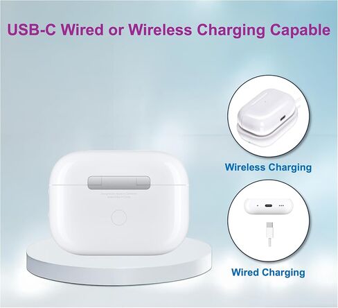 Replacement Charging Case for AirPods Pro 1&2 Generation with fast Wireless and Wired Charging, Bluetooth Pairing and Sync Button, 680mAh Battery with Multi-Function Cleaning Tool. No Earbuds/Airpods. in Saudi Arabia