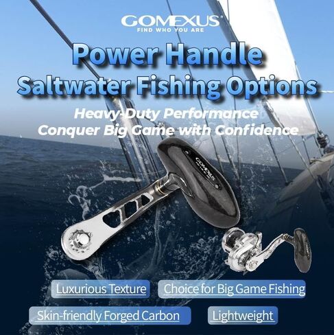 GOMEXUS Power Handle Compatible for Shimano Calcutta Conquest Grappler Calcutta Daiwa Tatula Saltiga Baitcasting Reel and Jigging Reel, Fishing Reel Replacement Handle for Saltwater Fishing in Saudi Arabia