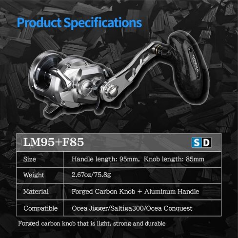 GOMEXUS Power Handle Compatible for Shimano Calcutta Conquest Grappler Calcutta Daiwa Tatula Saltiga Baitcasting Reel and Jigging Reel, Fishing Reel Replacement Handle for Saltwater Fishing in Saudi Arabia