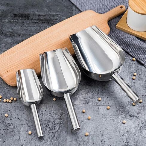 Stainless-Steel Ice Cube Scoop Bar Buffet Kitchen Spice Candy Flour Nut Scoop Spoon,10inch in Saudi Arabia