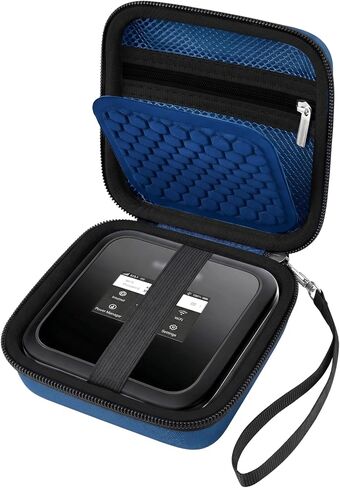 Boobowl Hard Travel Router Case for NETGEAR Nighthawk 5G Mobile Hotspot M7, Portable WiFi 7 Router Holder Organizer with Detachable Strap, Shock Pad & Mesh Pocket for Travel (Black, 5G) in Saudi Arabia