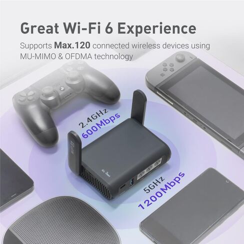 GL.iNet GL-BE9300(Flint 3) Tri-Band WiFi 7 Router & GL.iNet GL-AXT1800(Slate AX) Portable Gigabit Travel Router in Saudi Arabia