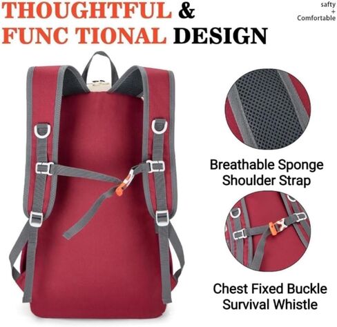 35L Foldable Bag for Climbing Rope- Lightweight Multiple Compartments and Reflective Strips for Travel, Camping, Hiking 20.1" L×11.8" W×7.9" H, Black in Saudi Arabia