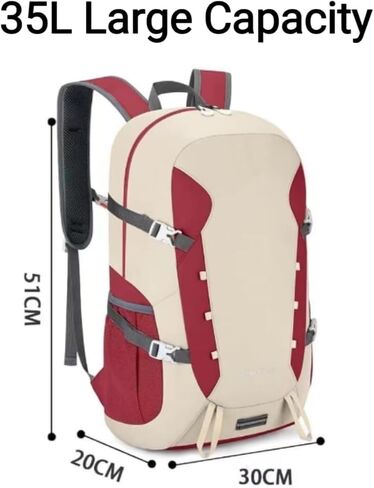 35L Foldable Bag for Climbing Rope- Lightweight Multiple Compartments and Reflective Strips for Travel, Camping, Hiking 20.1" L×11.8" W×7.9" H, Black in Saudi Arabia