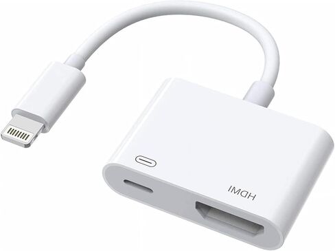 Lightning to HDMI Adapter for iPhone to TV,[Apple MFi Certified] 1080P Lightning Digital AV Adaptor DVI HDTV Connector Cable Adapter for iPhone 14 13 12 11 XS XR X 8 to HD TV Projector Monitor in Saudi Arabia