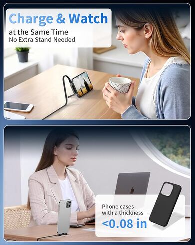 حامل غير مرئي USB C إلى كابل شاحن Lightning، MFi 30W PD شحن سريع جانبي سلك شاحن iPhone، كابل 4.9 قدم من النوع C إلى Lightning مع حامل معدني قابل للتعديل 360 درجة للألعاب والمكتب والمنزل in Kuwait