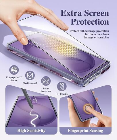 GVIEWIN for Samsung Galaxy S26 Ultra Case with Slide Camera Cover, [Screen Protector] [Shockproof Military Grade Drop Protection] Marble Slim Fit Hard PC Phone Cover S26 Ultra 6.9" 2026 (Quicksand) in Saudi Arabia