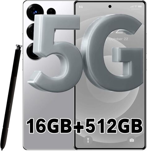 هواتف محمولة S25 Ultra 5G غير مقفلة، قلم مدمج، هاتف ذكي ثماني النواة بسعة 16 جيجابايت + 512 جيجابايت، هواتف Android 16، كاميرا تكبير 108 ميجابكسل، شاشة 6.9 بوصة HD +120 هرتز، بطارية 7000 مللي أمبير في الساعة، بطاقة SIM مزدوجة، فتح القفل بالوجه - أسود in Kuwait