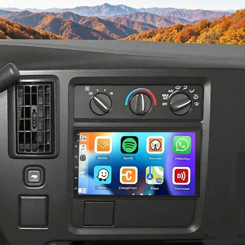 Double Din Car Stereo Radio for 2003-2006 GMC Savana 1500 2500,7 inch Touch Screen GPS Navi Head Unit with Wireless Carplay Android Auto Bluetooth WiFi FM RDS SWC Backup Camera in Saudi Arabia