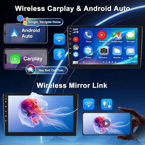 Double Din Car Stereo Radio for 2003-2006 GMC Savana 1500 2500,7 inch Touch Screen GPS Navi Head Unit with Wireless Carplay Android Auto Bluetooth WiFi FM RDS SWC Backup Camera in Saudi Arabia