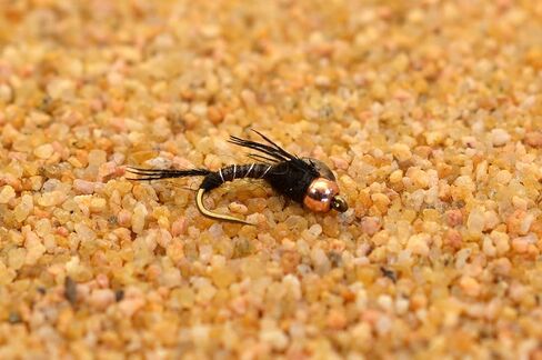 12 Flies - Bead Head Black Micro Mayfly Nymph Fishing Fly - Mustad Signature Fly Hooks in Saudi Arabia