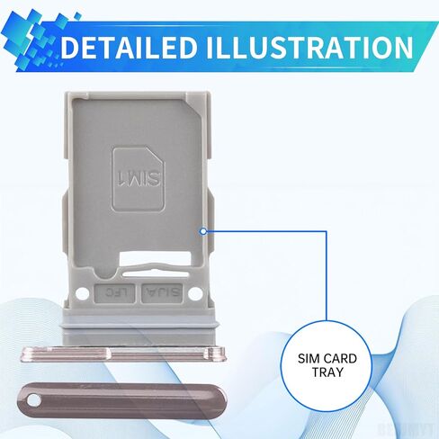 for Samsung Galaxy S22 Plus Sim Card Tray Replacement (Single SIM Version) Pink Gold Card Tray Slot Holder Bracket Adapter with Needle Ejector for S22+ Plus SM-S906U SM-S906U1 in Saudi Arabia