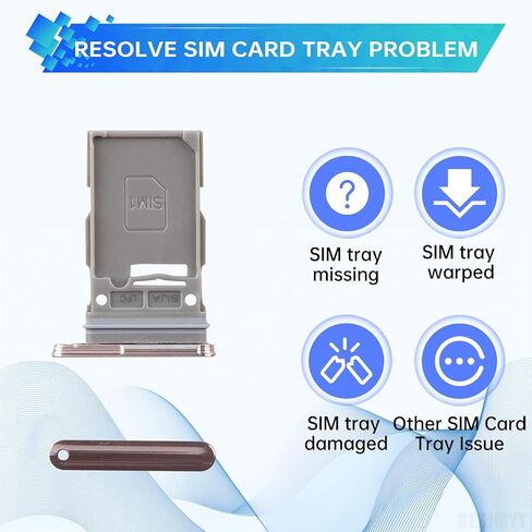 for Samsung Galaxy S22 Plus Sim Card Tray Replacement (Single SIM Version) Pink Gold Card Tray Slot Holder Bracket Adapter with Needle Ejector for S22+ Plus SM-S906U SM-S906U1 in Saudi Arabia