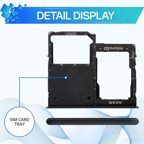 استبدال صينية بطاقة Sim لهاتف Samsung Galaxy A31 (إصدار SIM واحد) Prism Crush محول فتحة صينية البطاقة السوداء مع قاذف إبرة لـ A31 SM-A315F in Saudi Arabia