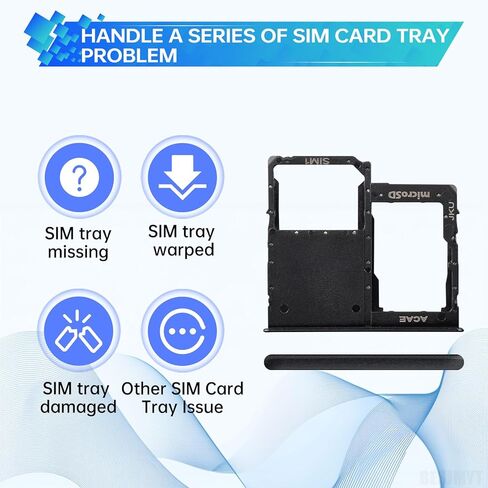 استبدال صينية بطاقة Sim لهاتف Samsung Galaxy A31 (إصدار SIM واحد) Prism Crush محول فتحة صينية البطاقة السوداء مع قاذف إبرة لـ A31 SM-A315F in Saudi Arabia