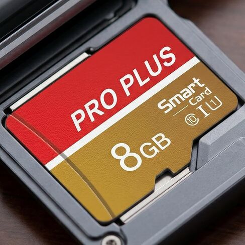 8GB MicroSD Card with Adapter, A1, C10, U1, 150MB/s Read for Smartphone, Tablet, Gaming, Full HD Video, Gold in Saudi Arabia