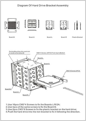Hard Drive Cage,5 Layers Hard Drive Tray Rack Enclosure Stainless Steel,with Fan Space,Adapter Rack Bracket for Computer,5.25in to 5X 3.5,Suit for 3.5inch Hard-Drives,Easy to Install in Kuwait
