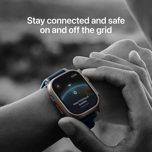 Apple Watch Ultra 3 [نظام تحديد المواقع + شبكة خلوية 49 ملم] هيكل متين من التيتانيوم مع حلقة ميلانو من التيتانيوم الأسود، مقاس L (متجدد) in Saudi Arabia
