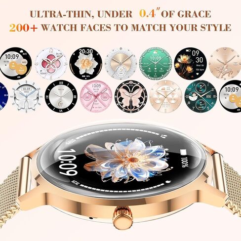 WalkerFit Smart Watch for Women, 1.32" AMOLED Curved Fitness Tracker for Mom, Make/Answer Call, IP68 Waterproof, Wireless Charging, Heart Rate/Sleep Monitor, iOS & Android Compatible,123+ Sports Modes in Saudi Arabia