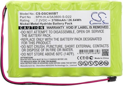بطارية Cameron Sino لأنظمة الإنذار اللاسلكية ADT Impassa، لوحة التحكم اللاسلكية DSC Impassa 9057 PN: ADT 3700mAh / 26.64Wh in Kuwait