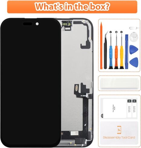 شاشة Incell لشاشة iPhone 17 البديلة لشاشة iPhone 17 LCD A3520، A3258، A3519، A3521 أجزاء إصلاح مجموعة التحويل الرقمي ثلاثية الأبعاد (أسود بدون إطار) in Saudi Arabia