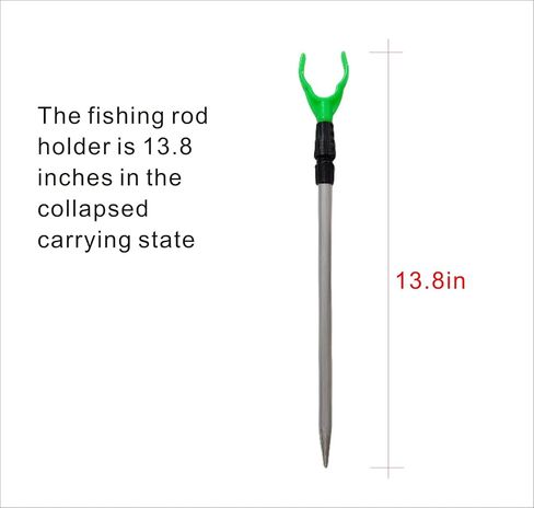 5 Pcs Aluminum Alloy Fishing Rod Holder for Ground,Rod Holders for Bank Fishing,14-22 inchs Telescopic Rod Holder ,10 pcs Fishing Bells in Saudi Arabia