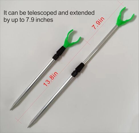 5 Pcs Aluminum Alloy Fishing Rod Holder for Ground,Rod Holders for Bank Fishing,14-22 inchs Telescopic Rod Holder ,10 pcs Fishing Bells in Saudi Arabia