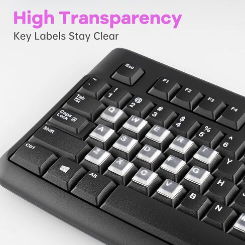 Tomorotec 80 PCS Silicone Raised Keyboard Key Cover Stickers for Long Nails, Universal Smooth Surface Keyboard Cover for Nails, Non-Slip Typing Protectors, Fit for Most Standard Keyboards (Clear) in Saudi Arabia