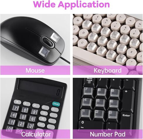 Tomorotec 80 PCS Silicone Raised Keyboard Key Cover Stickers for Long Nails, Universal Smooth Surface Keyboard Cover for Nails, Non-Slip Typing Protectors, Fit for Most Standard Keyboards (Clear) in Saudi Arabia