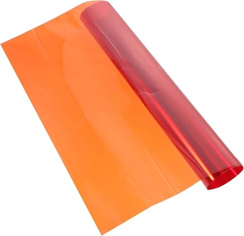 Housoutil Sunset Ambient Light Laser Film Roll 11.8 X 39.4In Orange Color Filter Gel for Photo Studio Lighting and Strobe Flash Transparent Orange Light Gel Roll for Warm Lighting Effects in Saudi Arabia