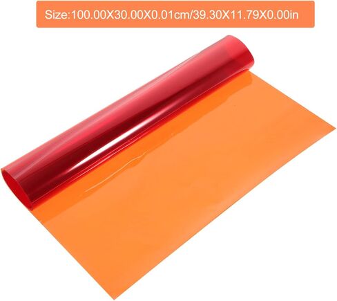 Housoutil Sunset Ambient Light Laser Film Roll 11.8 X 39.4In Orange Color Filter Gel for Photo Studio Lighting and Strobe Flash Transparent Orange Light Gel Roll for Warm Lighting Effects in Saudi Arabia