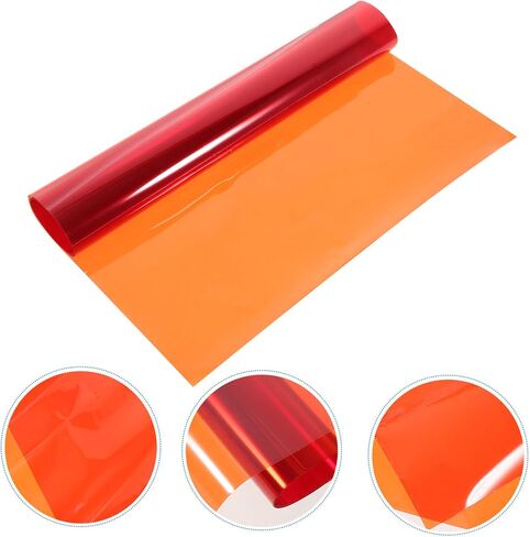 Housoutil Sunset Ambient Light Laser Film Roll 11.8 X 39.4In Orange Color Filter Gel for Photo Studio Lighting and Strobe Flash Transparent Orange Light Gel Roll for Warm Lighting Effects in Saudi Arabia