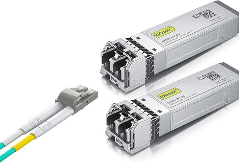 عبوتان من جهاز إرسال واستقبال 10GBase-SR SFP+، متوافق مع Netgear AXM761 وحزمة واحدة من كابل تصحيح الألياف بطول 1 متر in Saudi Arabia