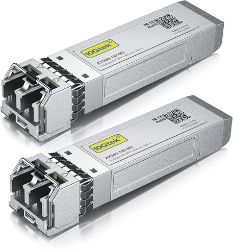 عبوتان من جهاز إرسال واستقبال 10GBase-SR SFP+، متوافق مع Netgear AXM761 وحزمة واحدة من كابل تصحيح الألياف بطول 1 متر in Saudi Arabia