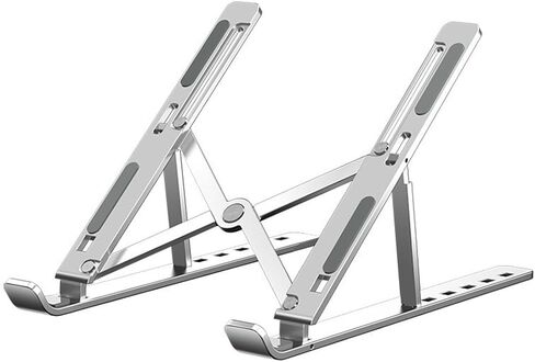 Adjustable Aluminum Laptop Stand, Foldable Portable Riser for Desk Computers in Saudi Arabia