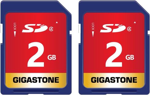 بطاقة ذاكرة GIGASTONE بسعة 2 جيجابايت مكونة من قطعتين بطاقة ذاكرة SD من الفئة 4 للصور والفيديو والموسيقى والملفات الصوتية وكاميرا DSLR ومسجل كاميرا الفيديو DSC، مع حقيبتين صغيرتين in Kuwait
