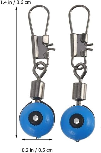100pcs Blue Stainless Steel Sinker Slides for Fish: with Swivel Hook Clips, Quick Attachment Connector for Saltwater & Freshwater, Prevents Line Twisting, Ideal for Fast & Deep Water in Saudi Arabia