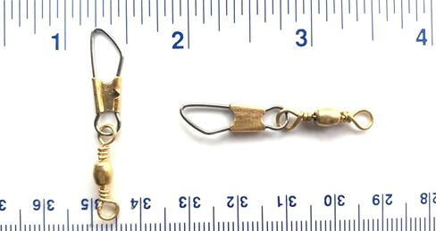 100 Gerry's Tackle Brass Barrel Fishing Swivels with Safety Snap Size 7 (25 lbs. Test) in Saudi Arabia
