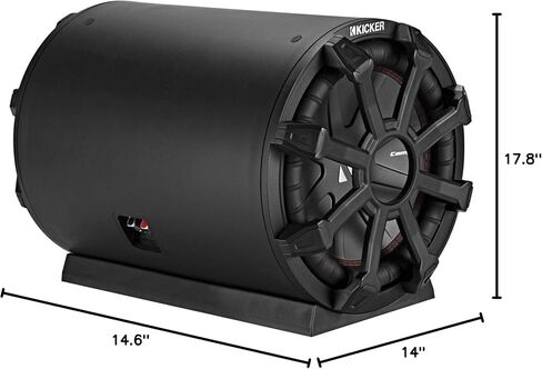 KICKER 46CWTB102 TB 10" 800w Marine Loaded Subwoofer Enclosure Bundle with Rockville DBM12 2000w Mono Amplifier w/Covers+Bass Remote & Rockville RMWK4 Amplifier Install Wire Kit (3 Items) in Saudi Arabia