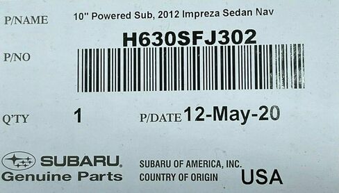 Subaru 2015-2021 Subaru WRX STI 2012-2015 IMPREZA SEDAN 10' Kicker SuB SUBWOOFER H630SFJ302 Non HARMON KARDON in Saudi Arabia