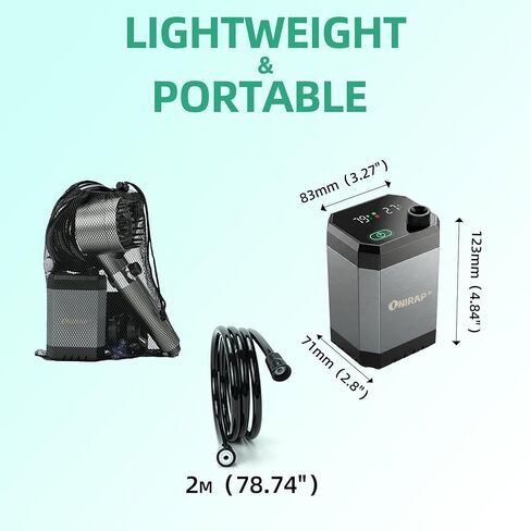 Portable Shower for Camping, Filtered Camping Shower, IPX8 Waterproof，6000mAh Rechargeable Outdoor Camp Shower Pump with LED Display, 4 Spray Modes for Hiking, Travel, Pet in Saudi Arabia