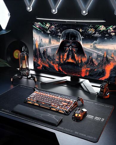 لوحة مفاتيح GravaStar Mercury K1 Pro CyberFlare & X Pro Mouse Galaxy Black in Kuwait
