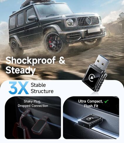 محول JDG Wireless CarPlay، يحول CarPlay السلكي إلى لاسلكي، للسيارات المزودة بسلك Apple Carplay مدمج، محول تشغيل السيارة بتصميم USB صغير للغاية لهاتف iPhone، (أسود) in Saudi Arabia