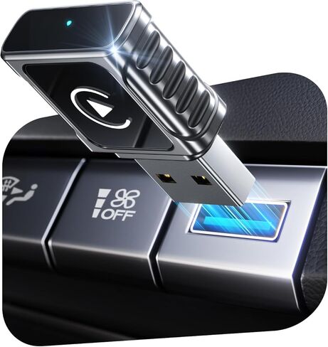 محول JDG Wireless CarPlay، يحول CarPlay السلكي إلى لاسلكي، للسيارات المزودة بسلك Apple Carplay مدمج، محول تشغيل السيارة بتصميم USB صغير للغاية لهاتف iPhone، (أسود) in Saudi Arabia