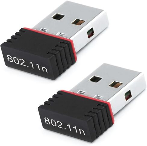 FROYUIO 2-Pack Mini USB Wi-Fi Adapter 150Mbps 802.11n 2.4GHz Wireless Network Card - Plug & Play No Driver Needed for Windows/Mac/Linux - 2dBi High Gain Antenna for Desktop/Laptop/PC in Saudi Arabia