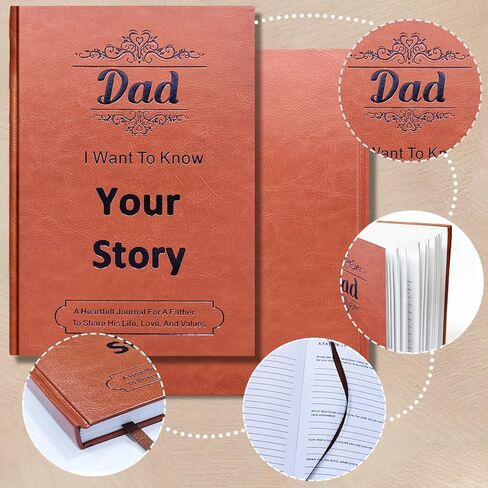 JUNQIU Dad I Want To Hear Your Story, A Father’S Guided Journal Book - Gifts For Dad Birthday, Fathers Day Dad Gifts From Daughter Son, Dad Gifts For Christmas, Dads Gift in Saudi Arabia