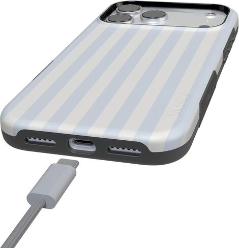 Casely iPhone 17 Pro Case | Blue Stripes | Sunday Best | Bold Protective Design | Compatible with MagSafe in Saudi Arabia
